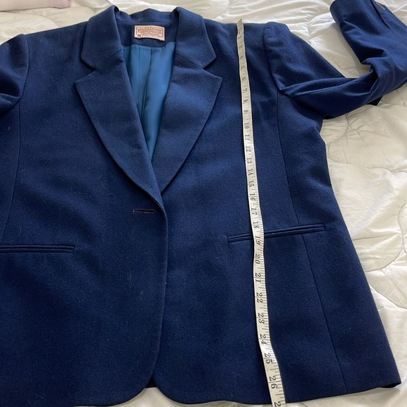 Pendleton Blazer Jacket Women's 100% Wool Blue Size 16 - Picture 12 of 13